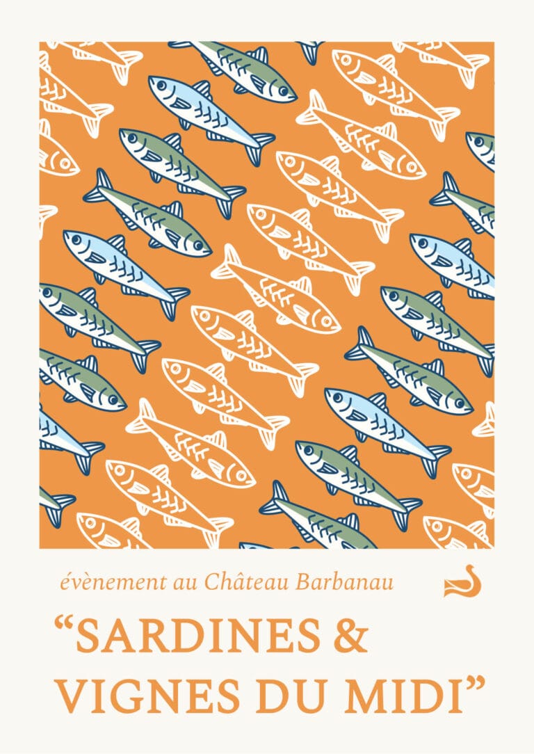 Affiche sardines & vignes du midi évènement Barbanau
